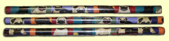 3 Rolls of Pug Gift Wrap