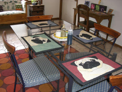 4 Pug Placemats