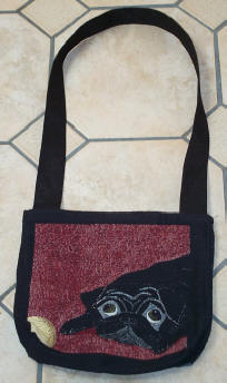 Black Pug side of Purse
