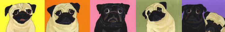 Pug and Dog Art by Melissa Langer
