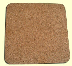 Close up of cork backing