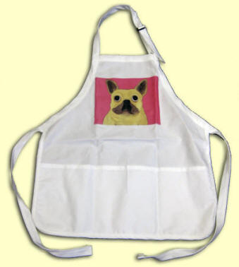 Apron with French Bulldog 