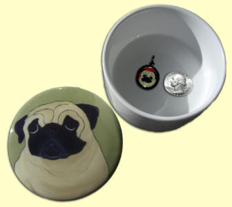 Porcelain Box with keepsakes - Pendant sold separately.