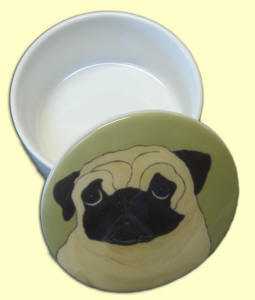 Porcelain Keepsake Box - Pug Design A46