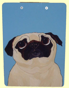 Back of Clipboard - Pug Design A60