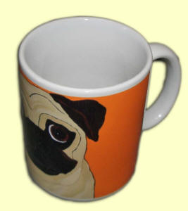 Side of Mug - Pug Design A47