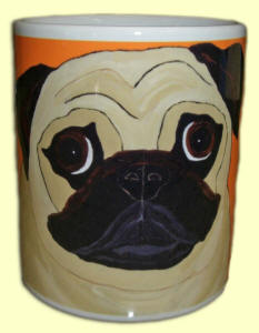 Front of Mug - Pug  Design A47
