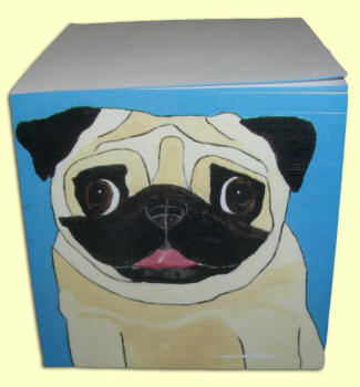 Post-It-Note Cube - Pug Design A28