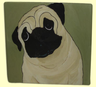 Ceramic Tile - Pug Design A46