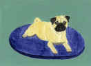 Pug Painting A3
