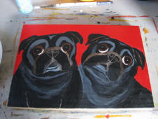 The painting process of Pug A66